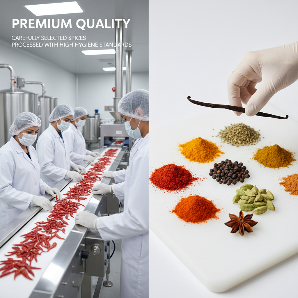Premium quality processing and carefully selected spices
